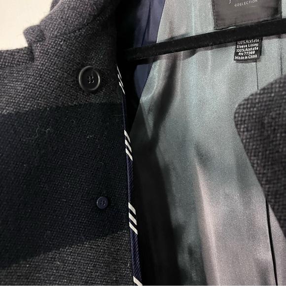 J. Crew Navy & Gray Rugby Stripe Wool Peacoat - Picture 8 of 14